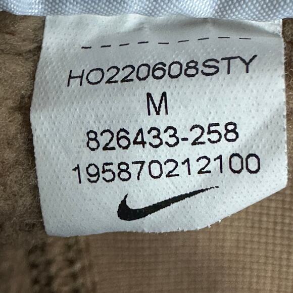 Nike Pullover Hoodie Mens M Brown Fleece Kangaroo Pocket Athletic Sweatshirt - Picture 5 of 6